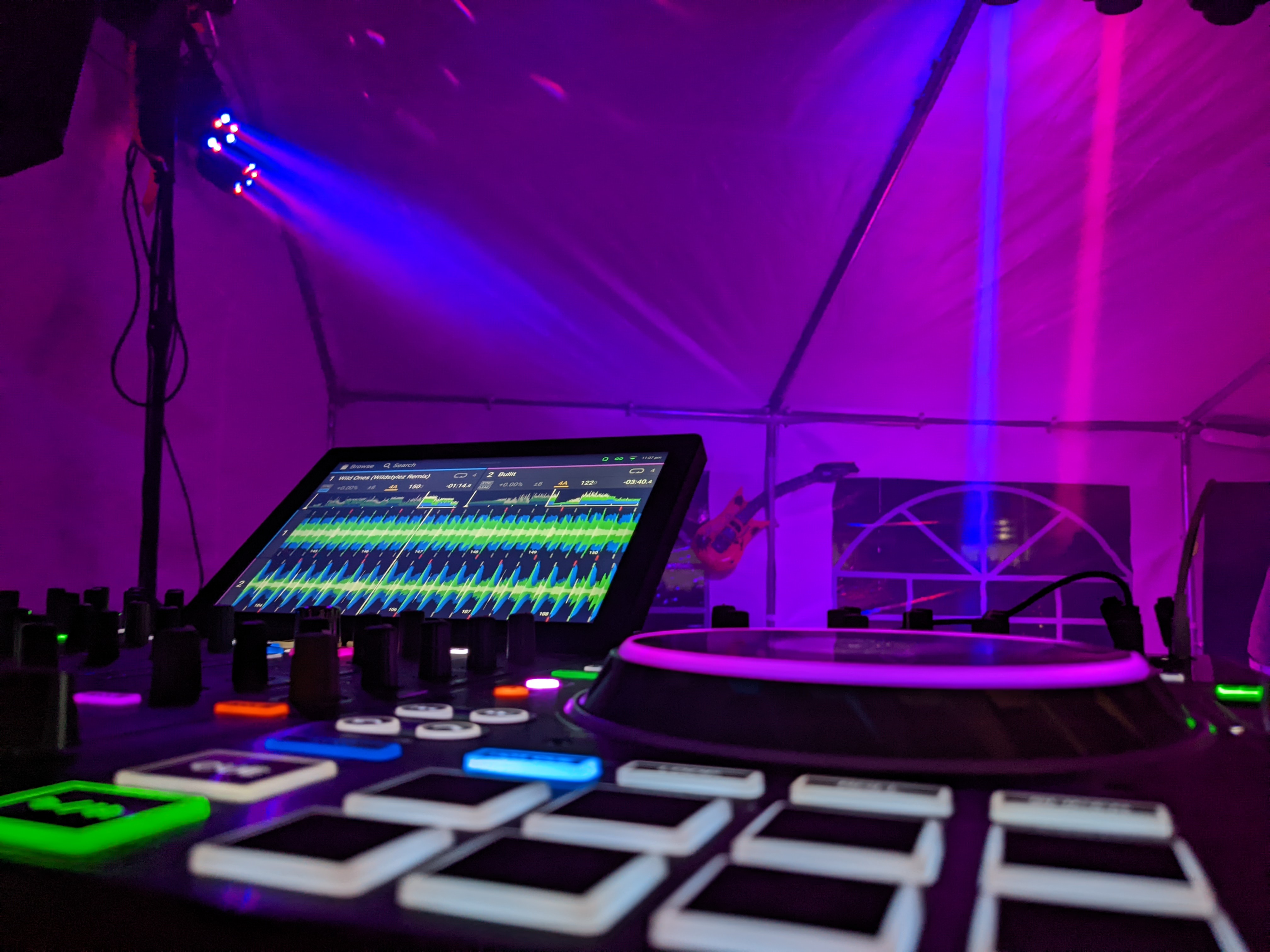 DJ Setup mit Lichtshow